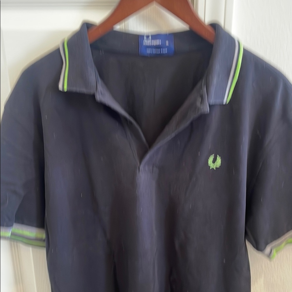 Fred Perry Black Polo with Yellow Trim